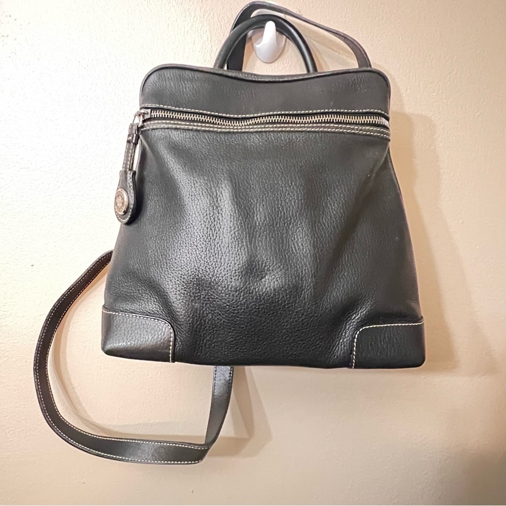 Pristine Condition Dooney and Bourke Pebble Grain Leather Black Backpack
